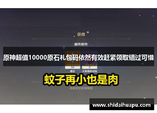 原神超值10000原石礼包码依然有效赶紧领取错过可惜